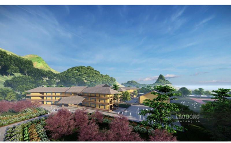 Perspective of the school in Muong Khuong commune, Lao Cai province after completion. Photo: Dinh Dai