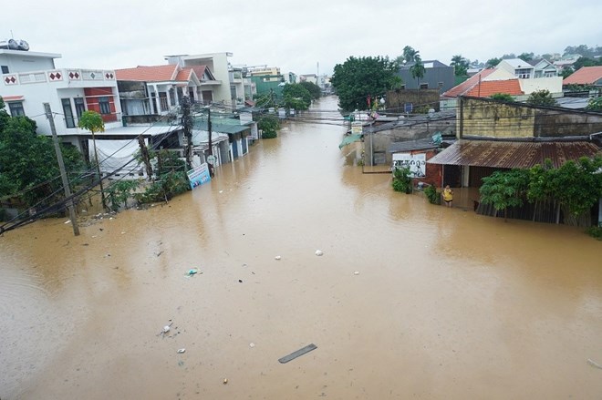 Thousands of houses in Quang Ngai province were flooded due to floods. Photo: Vien Nguyen