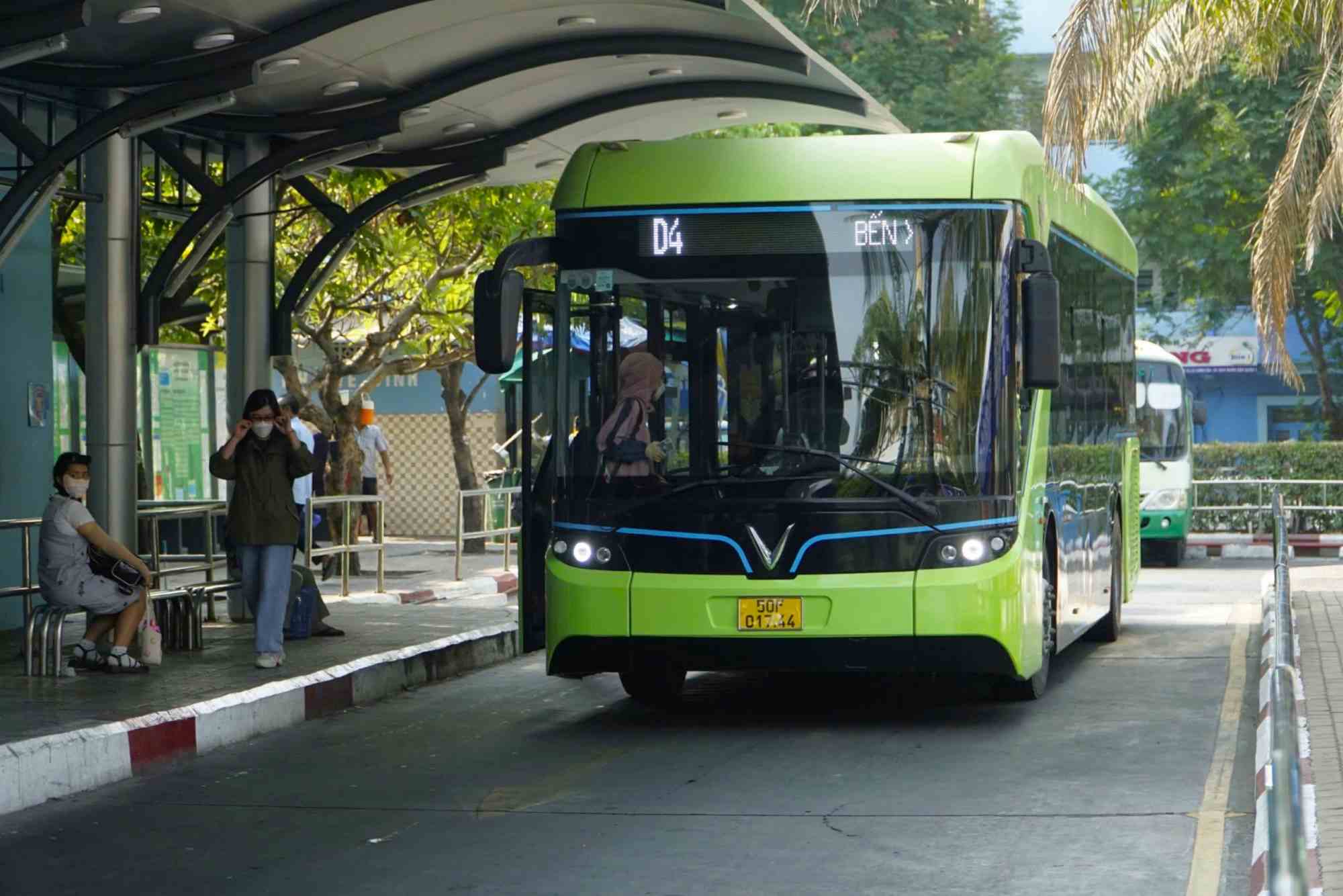 Ho Chi Minh City currently has about 627 electric buses. Photo: Minh Quan