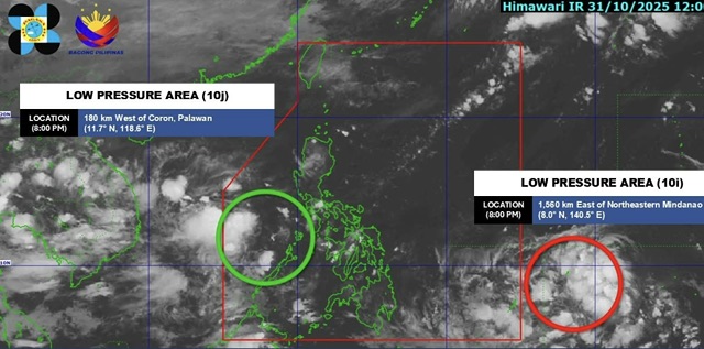 The low pressure near the Philippines is likely to strengthen into a tropical depression or storm in the next 24-48 hours. Photo: Pagasa