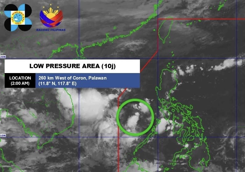The low pressure is active in the East Sea. Photo: PAGASA