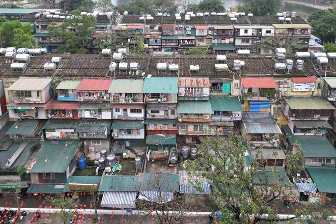 Khu tap the Thanh Cong, Ha Noi. Anh: Song Huu