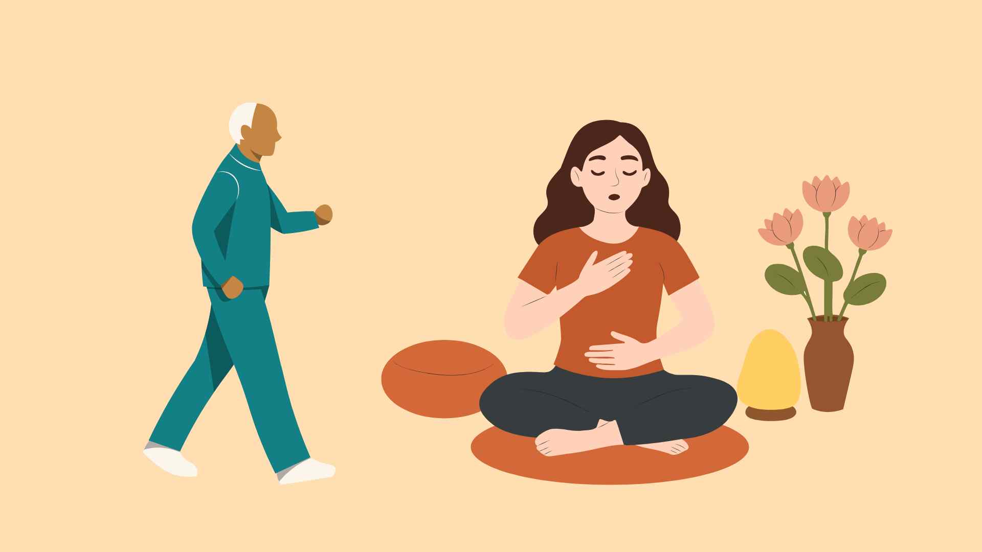 2 simple exercises to help prolong life. Graphic photo: Hoang Loc