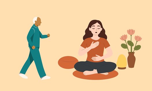 2 bài tập đơn giản giúp kéo dài tuổi thọ. Ảnh đồ họa: Hoàng Lộc