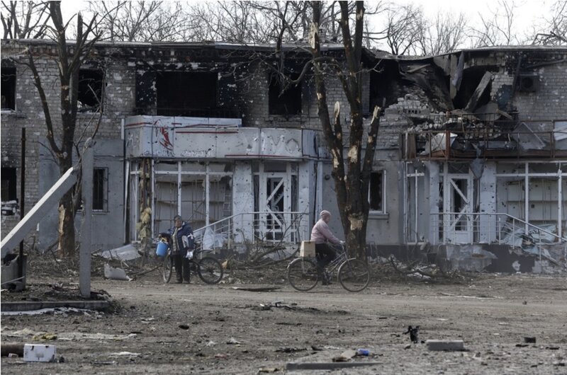 러시아-우크라이나 분쟁으로 파괴된 도네츠크 지역. 사진: 신화통신