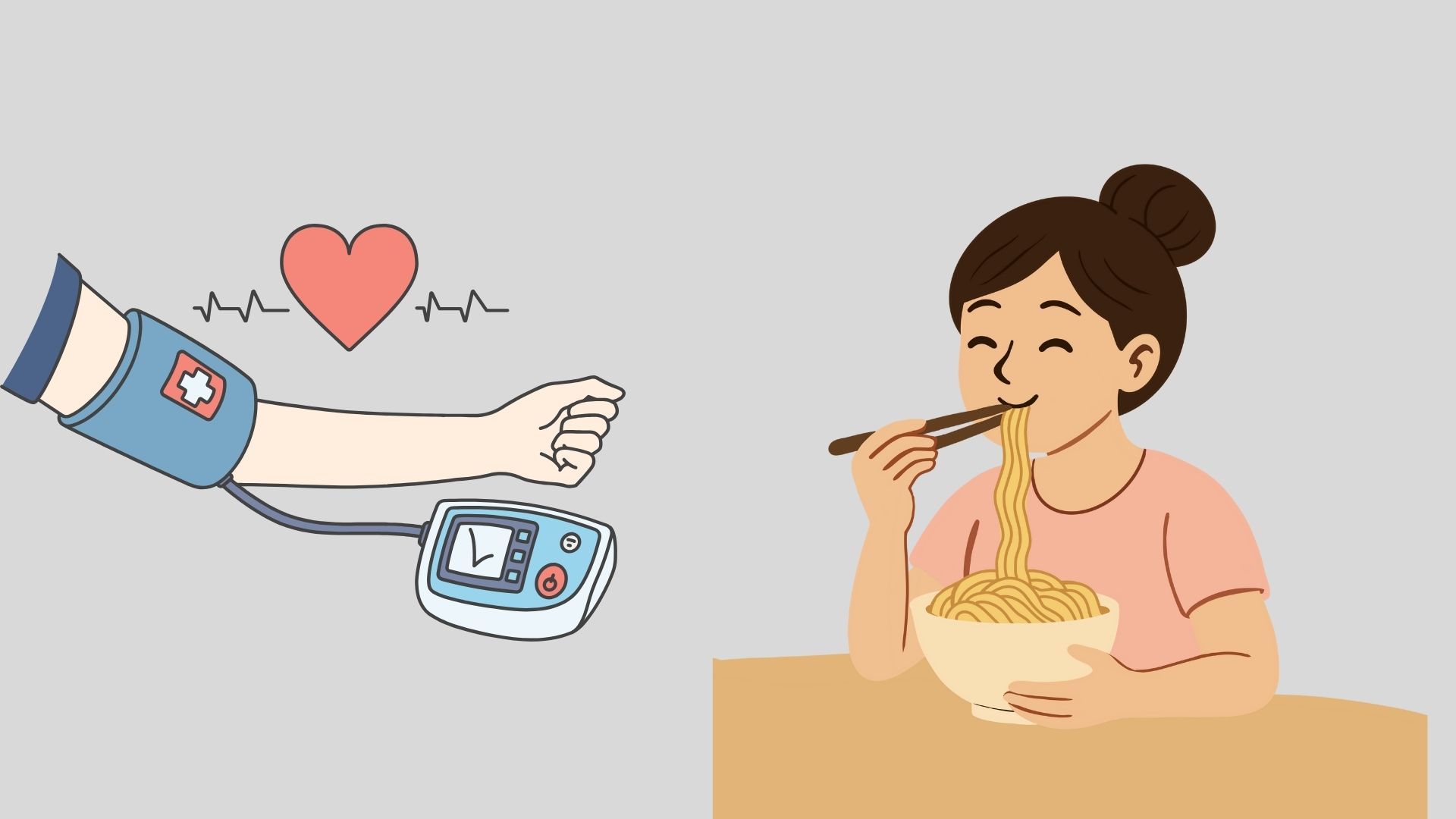 Reasons why people with high blood pressure should not eat too much noodles. Graphics: Minh Chau
