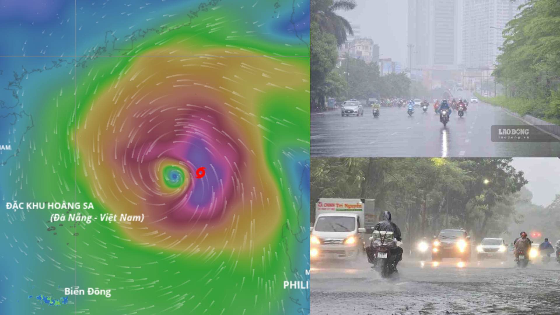 Storm No. 11 Matmo is forecast to cause rain in the North from the night of October 5. Photo: To The/Source of storm image: Vietnam Disaster Monitoring System