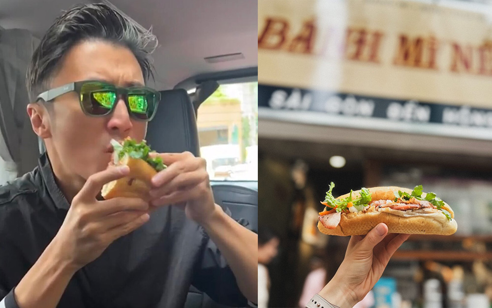 Ta Dinh Phong praises Vietnamese bread. Photo cut video