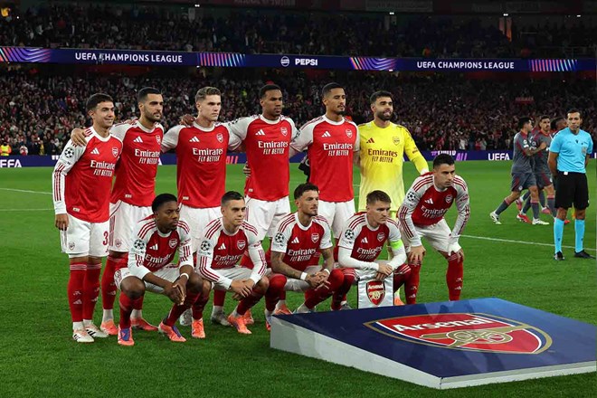 Arsenal the hien phong do an tuong qua 2 tran mo man Champions League mua nay.  Anh: AFP