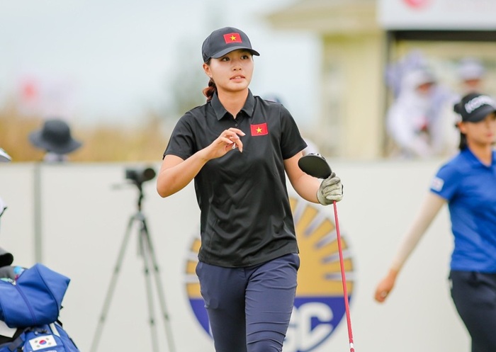 Le Chuc An is a member of the Vietnam Women's Golf Team. Photo: VGA
