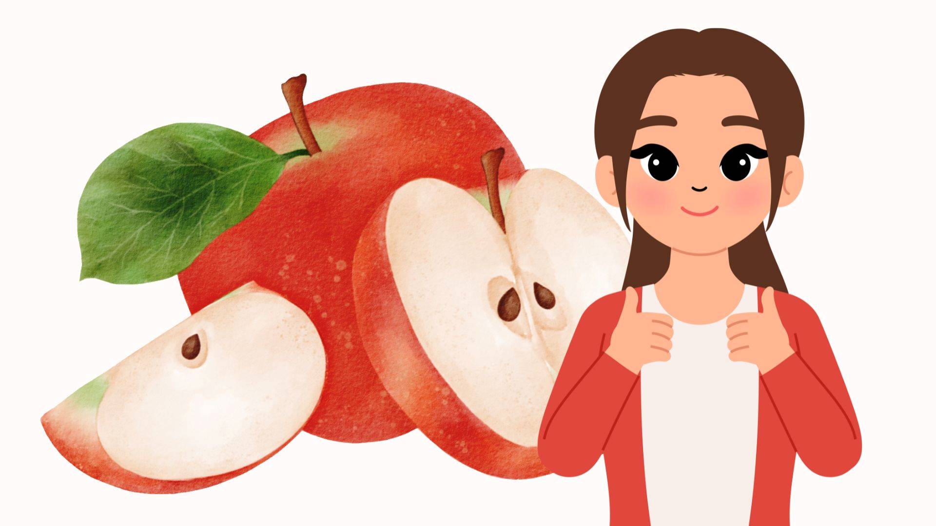 Eating apples helps improve digestive health. Graphics: Thanh Thanh