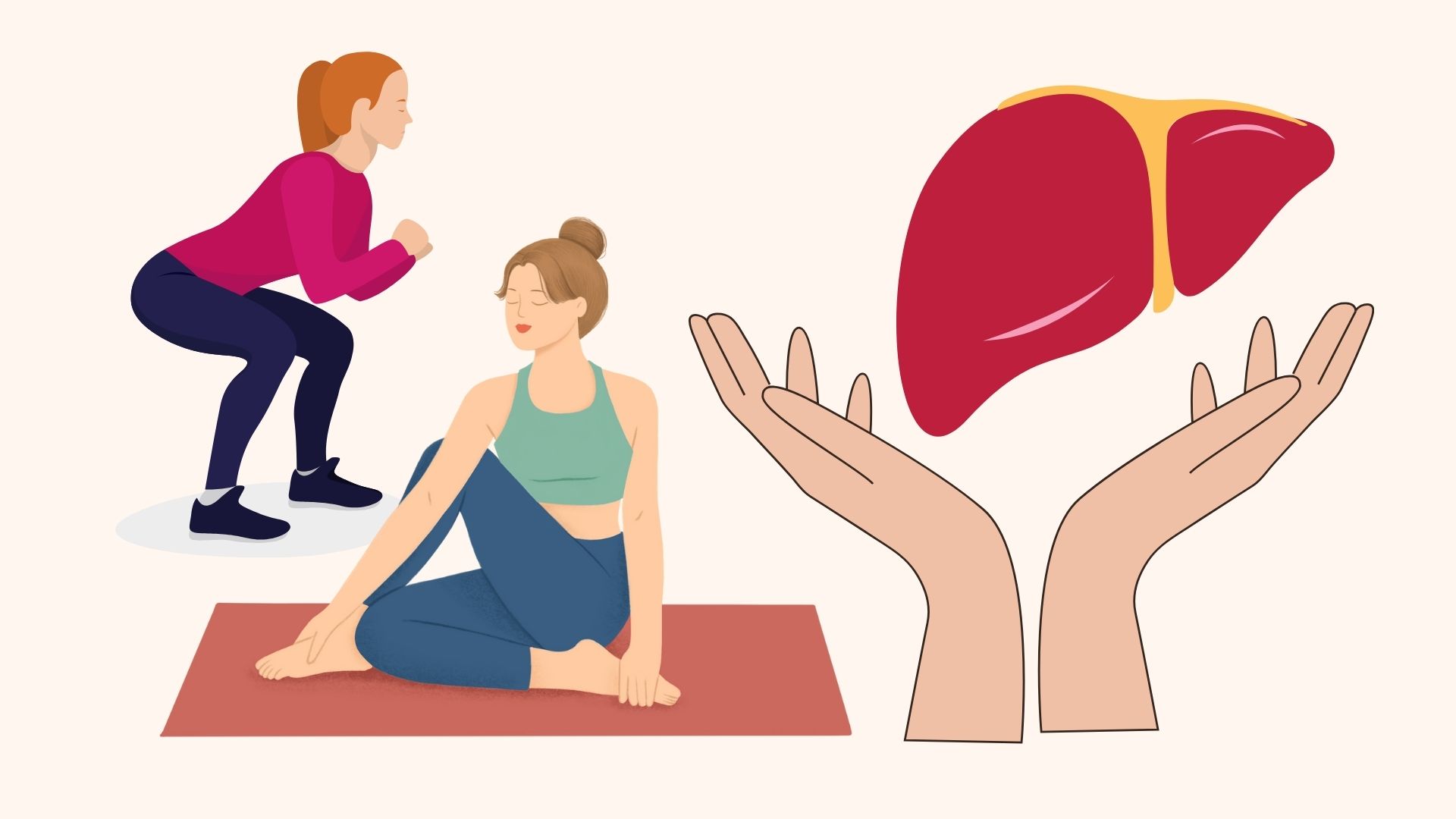 Simple exercises to effectively detoxify the liver. Graphics: Linh Dan