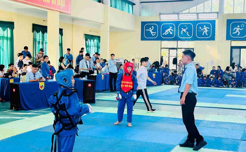 Athletes compete in the first Vovinam Tournament in Tu Minh Ward, Hai Phong City in 2025. Photo: Nguyen Thuong