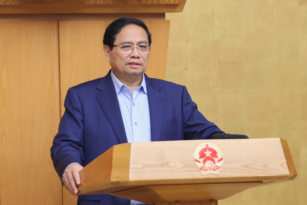 Thu tuong Chinh phu Pham Minh Chinh chi ro mo hinh chinh quyen dia phuong 2 cap con mot so kho khan, vuong mac, nhat la ve bo tri can bo. Anh: Nhat Bac
