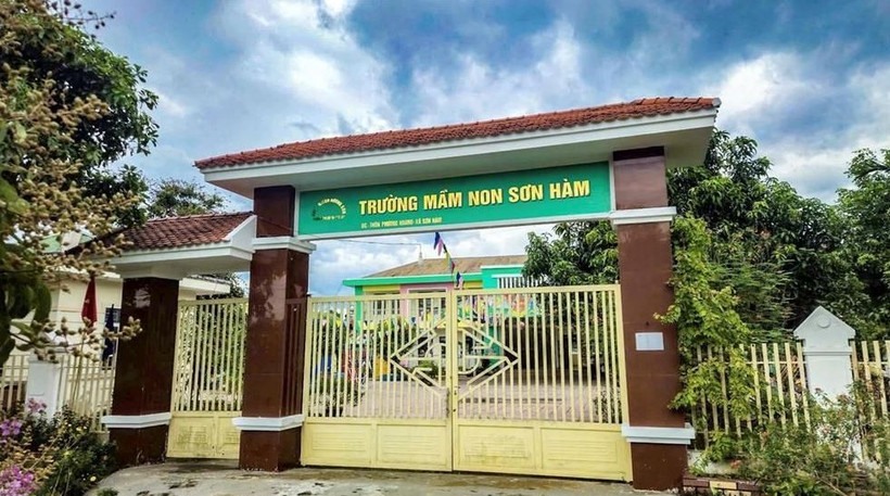 Tru so Truong Mam non Son Ham. Anh: TTXVN