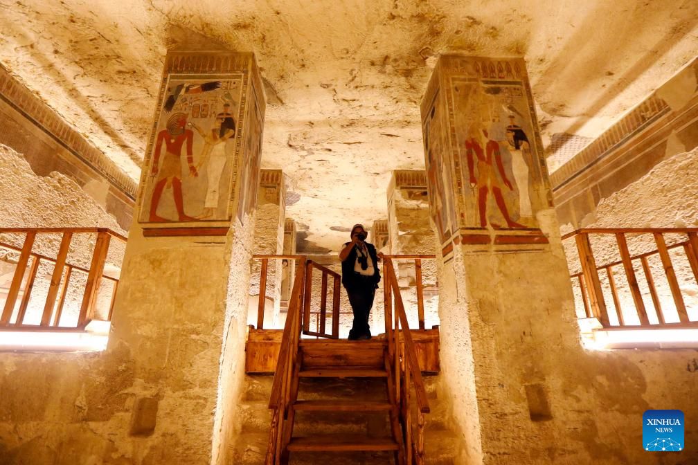 Ai Cap mo cua lang mo ky vi hon 3.000 nam tuoi cua Pharaoh Amenhotep III. Anh: Xinhua