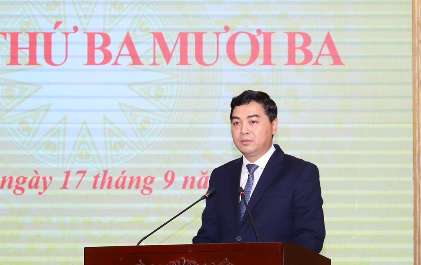 Mr. Nguyen Hoai Anh - Chairman of Thanh Hoa Provincial People's Committee gave a speech accepting the assignment at the Provincial People's Council on September 17, 2025. Photo: Xuan Nghia