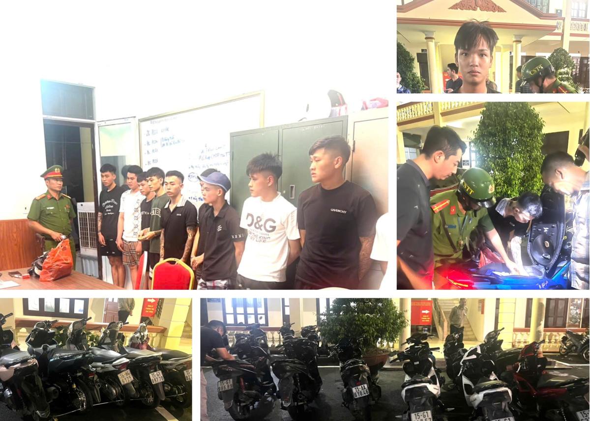 Thuy Nguyen Ward Police for cases of violating traffic safety order. Photo: Hai Phong City Police