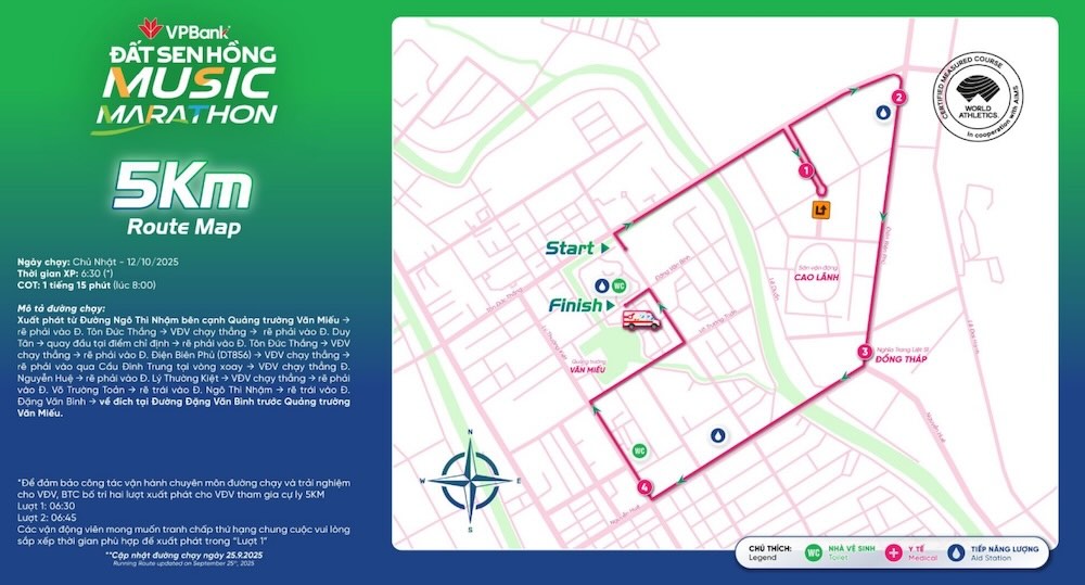 Lo trinh thi dau 05 km. Anh: Cong thong tin dien tu Dong Thap.