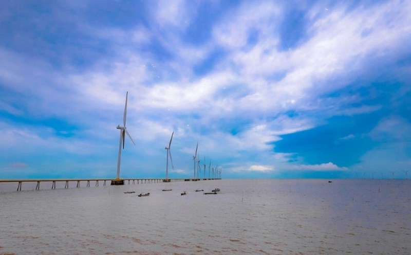 Vinh Long sea area becomes a renewable energy center. Photo: Hoang Loc