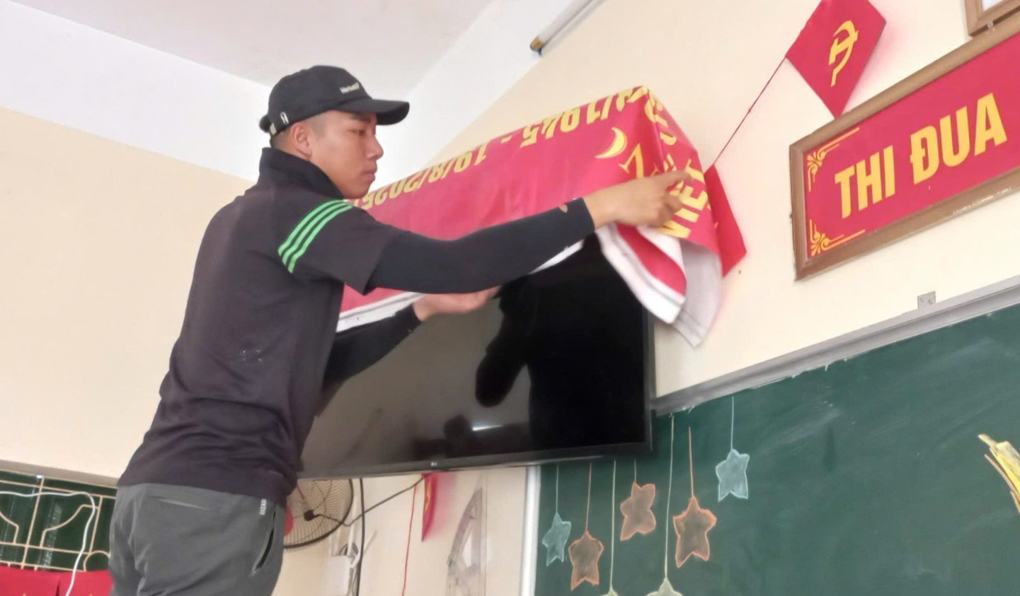 Dò Son区の学校は、台風11号に対する施設と物資の確保を主導しています。写真:Do Son区、ハイフォン市