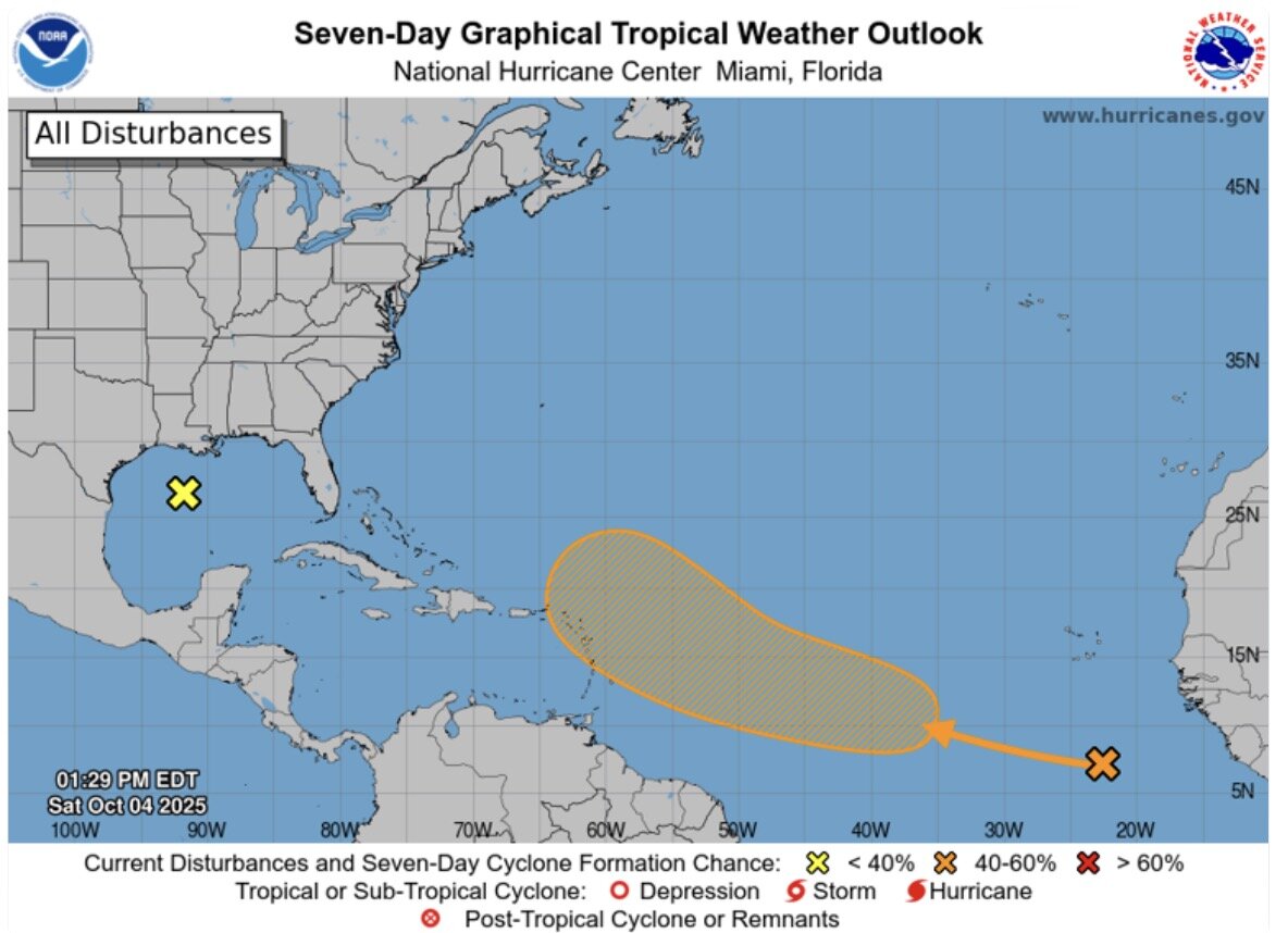 허리케인 제리는 허리케인 이멜다가 막 소멸된 후 주 초반에 나타날 것으로 예상됩니다. 사진: 미국 국립 허리케인 센터