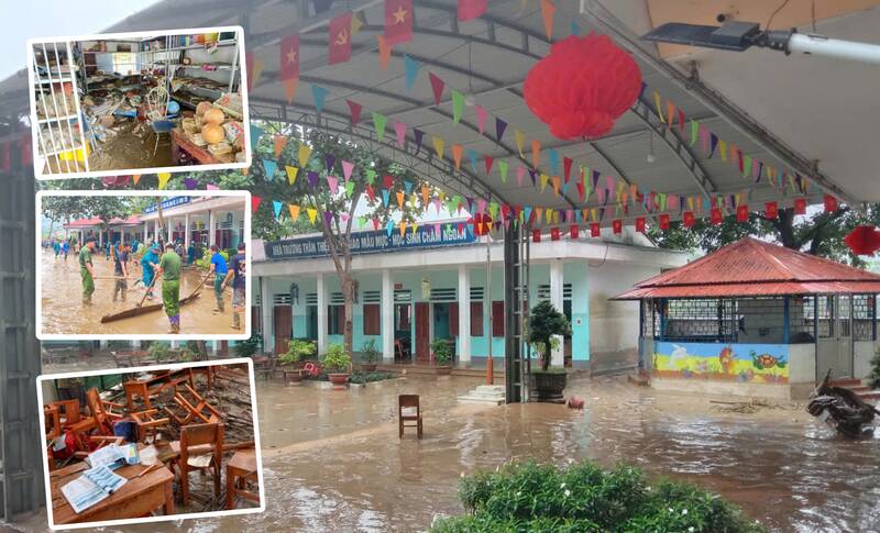 トゥエンクアン省は、生徒が早期に学校に通えるように、豪雨と洪水の被害を復旧しました。写真:Viet Bac