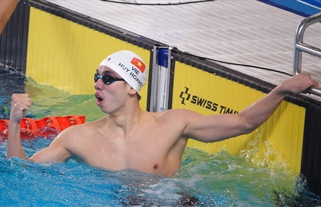 水泳選手のNguyen Huy Hoangは、ベトナムスポーツの主力選手です。写真:Nguyen Dang