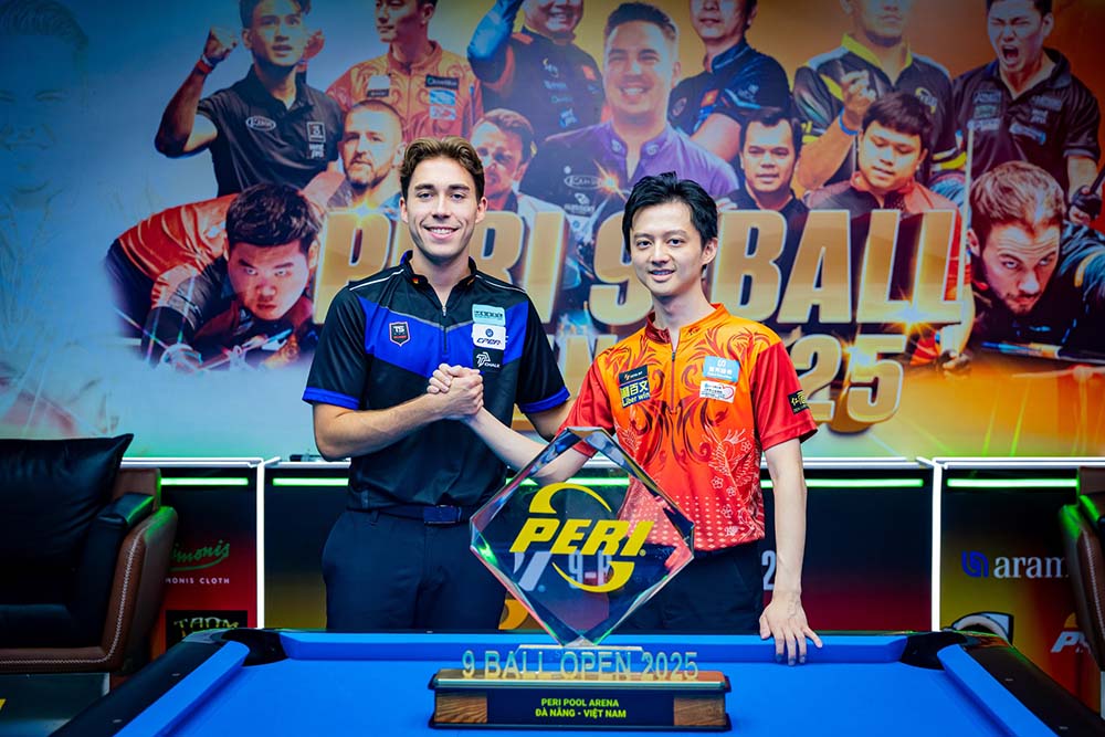 Neuhausen vuot qua duong kim vo dich 10 bi the gioi Ko Ping Chung trong tran chung ket Peri Open 2025. Anh: Trung Anh
