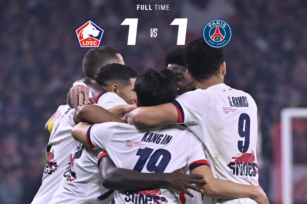 El PSG empato 1-1 con Lillie en la jornada 7 de la Ligue 1 2025-2026. Foto: PSG