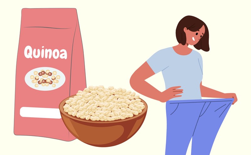 Quinoa is a food containing carbohydrates that help reduce belly fat. Graphics: Thanh Thanh