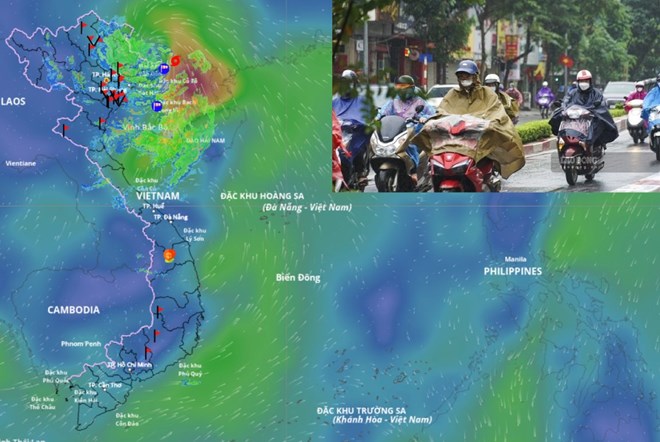 Updated location of storm No. 11 Matmo at 5:00 a.m. on October 6. Source: Vietnam Disaster Monitoring System