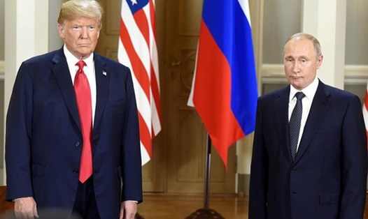 Tổng thống Mỹ Donald Trump và Tổng thống Nga Vladimir Putin tại Hội nghị Thượng đỉnh Nga - Mỹ năm 2018 tại Helsinki (Phần Lan). Ảnh: Xinhua