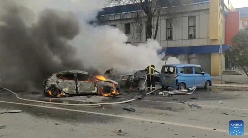 An attack by Ukraine on Russian territory. Photo: Xinhua
