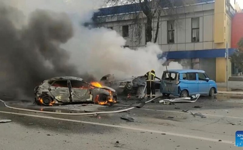 An attack by Ukraine on Russian territory. Photo: Xinhua