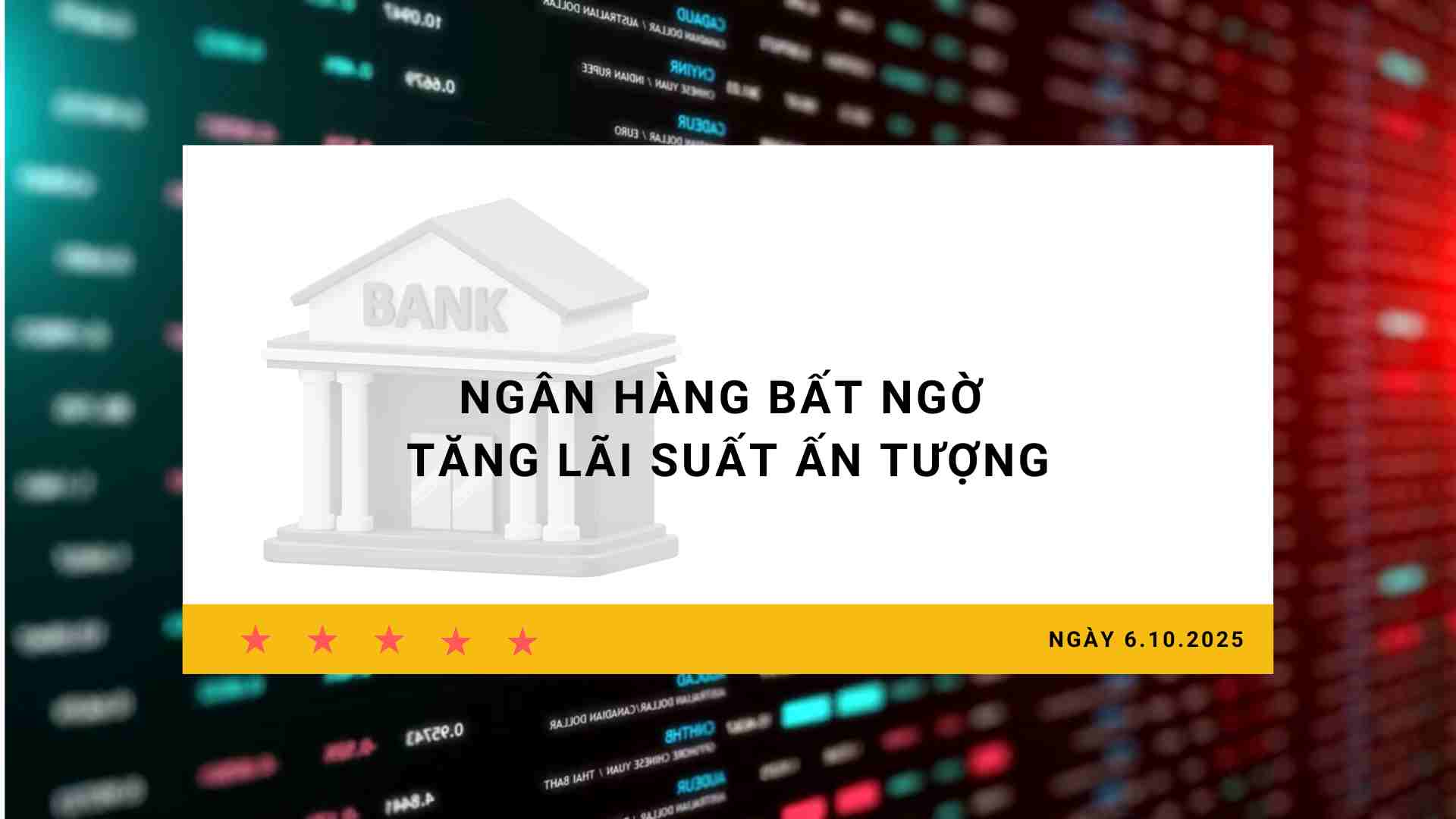 Interest rate 6.10: Banks unexpectedly increase interest rates impressively