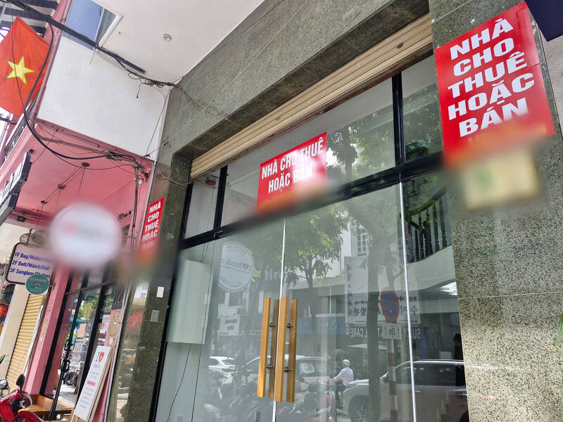 Many business premises for rent on Tran Phu Street (Da Nang City). Photo: Thu Giang