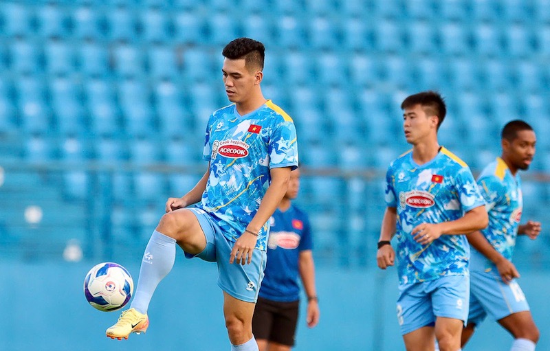 The Vietnamese team will go to 5 strikers to prepare for the 2 matches against the Ne team. Photo: VFF