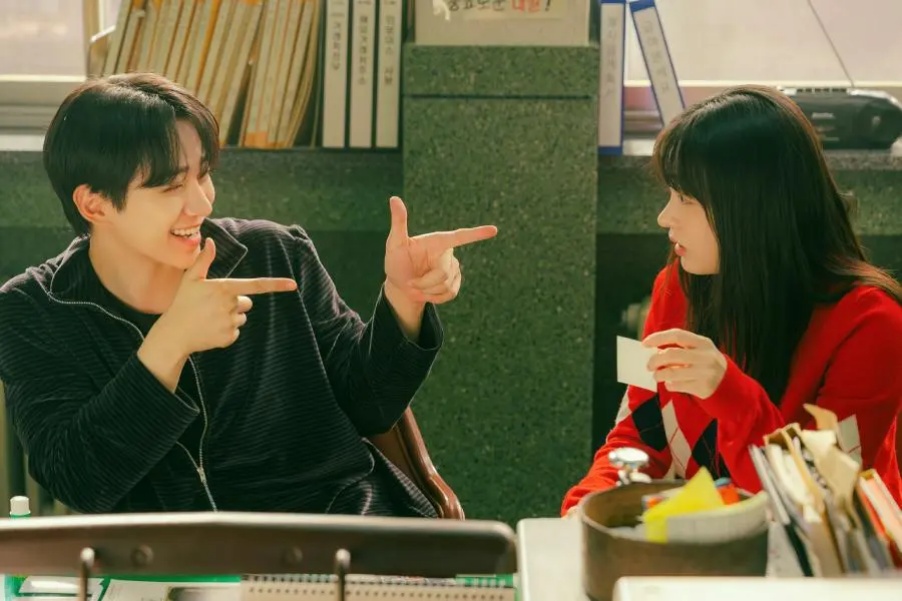 Lee June and his co-star in the film. Photo: Typhoon Family Producer