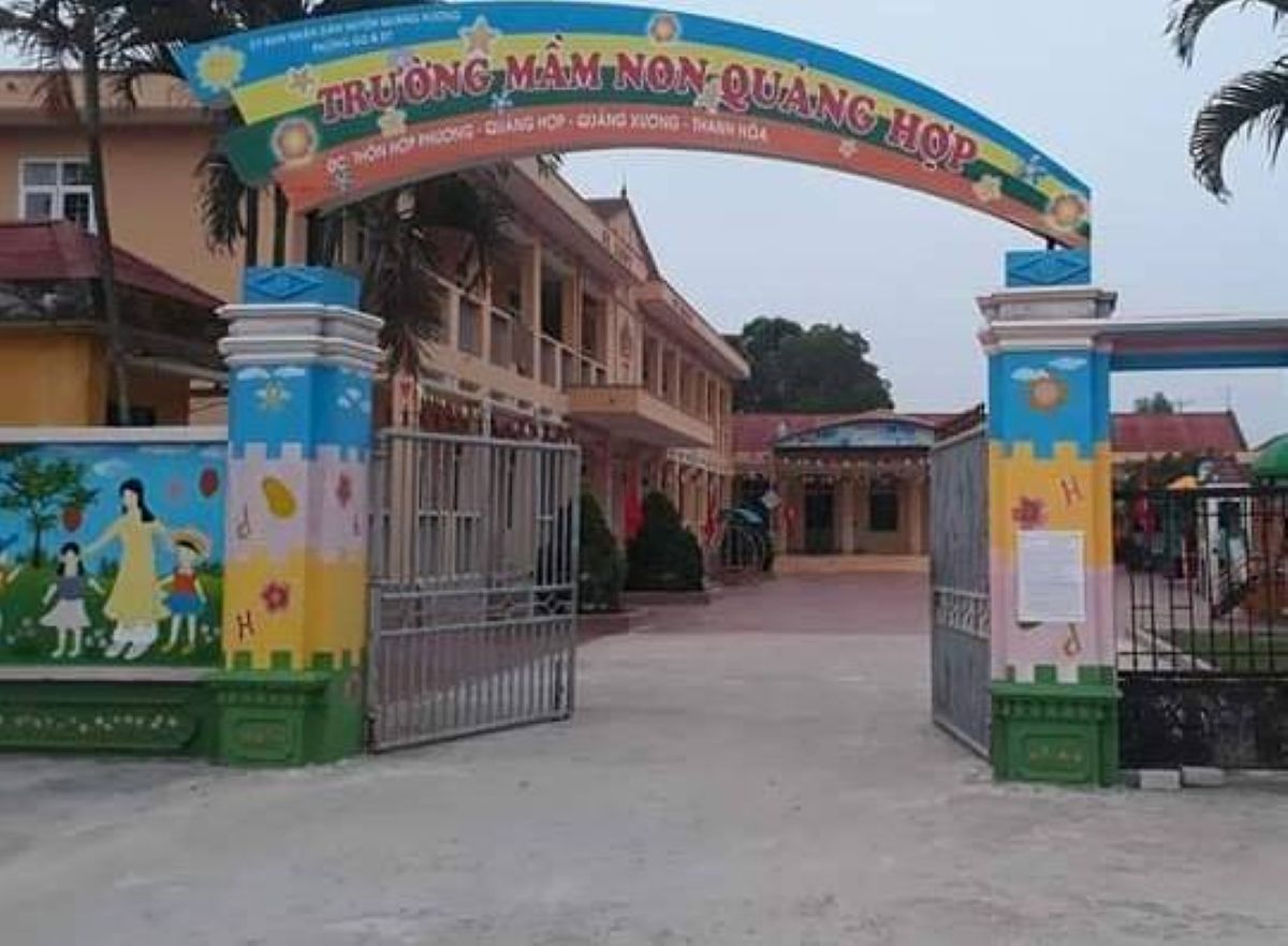 Ngôi trường nơi xảy ra sự việc bé 5 tuổi bị tử vong do hóc dị vật. Ảnh: Nhà trường cung cấp