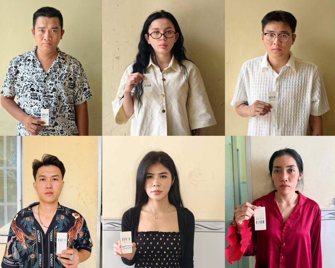 Nhom 6 doi tuong tai tang tret. Anh: Cong an Can Tho