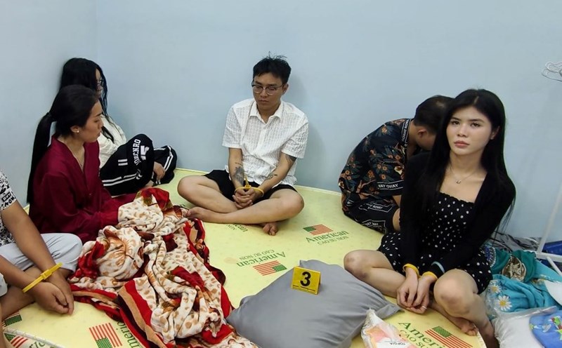 Scene where 9 subjects organized illegal use and storage of drugs in Can Tho