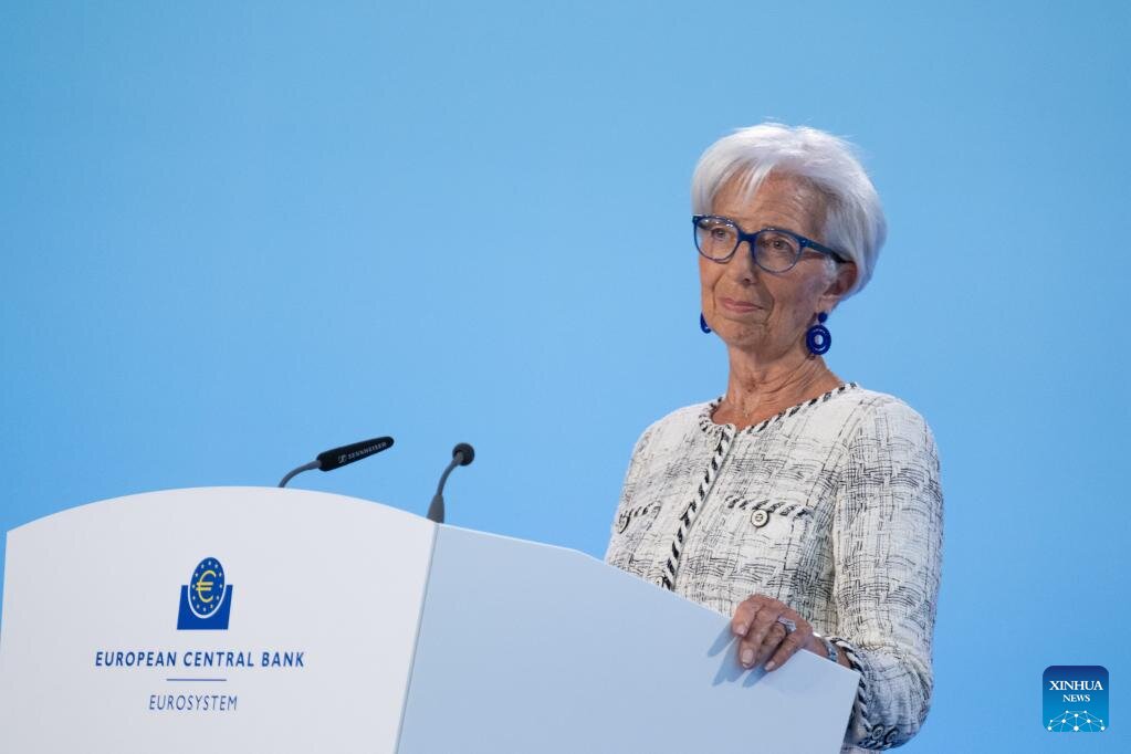 크리스틴 라가르드 유럽 중앙 은행(ECB) 총재. 사진: 신화통신