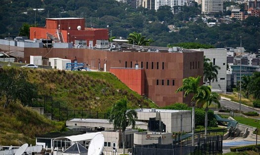 Đại sứ quán Mỹ tại Caracas, Venezuela. Ảnh: AFP