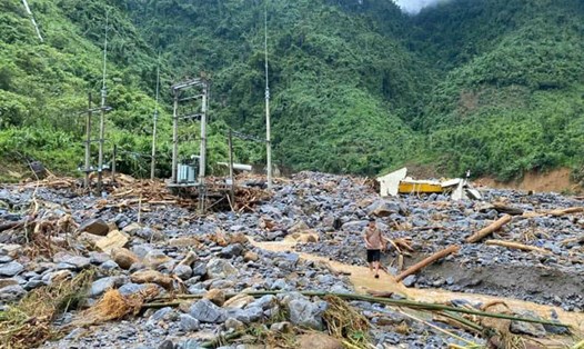 Nhiều dự án thủy điện trên địa bàn tỉnh Lào Cai bị hư hỏng nặng nề sau mưa lũ. Ảnh: Văn Đức