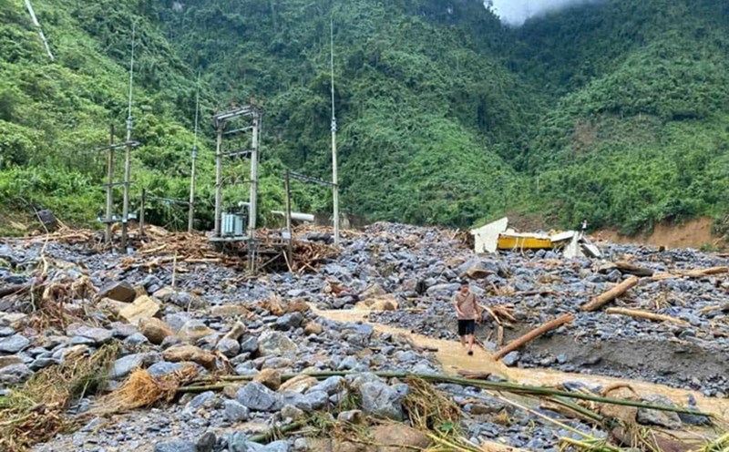 Many hydropower projects in Lao Cai province were severely damaged after floods. Photo: Van Duc
