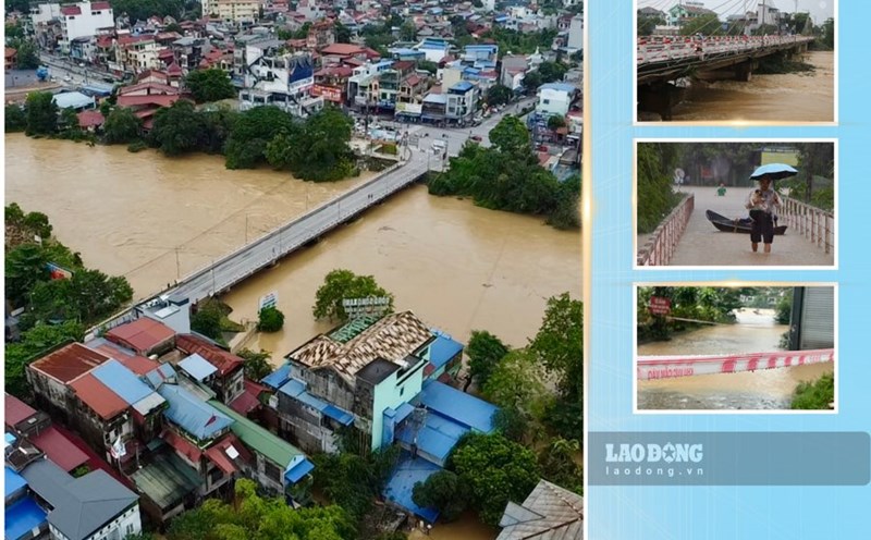 Many streets in Thai Nguyen are still deeply flooded. Photo: Nguyen Hoan.
