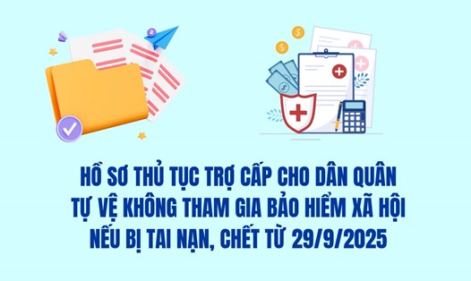 Hồ sơ thủ tục trợ cấp cho Dân quân tự vệ không tham gia BHXH nếu bị tai nạn, chết