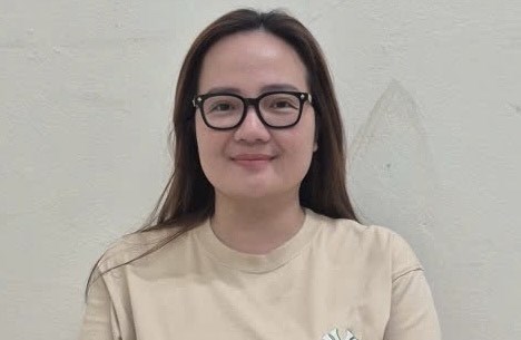 Hoang Huong at the police station. Photo: Ministry of Public Security