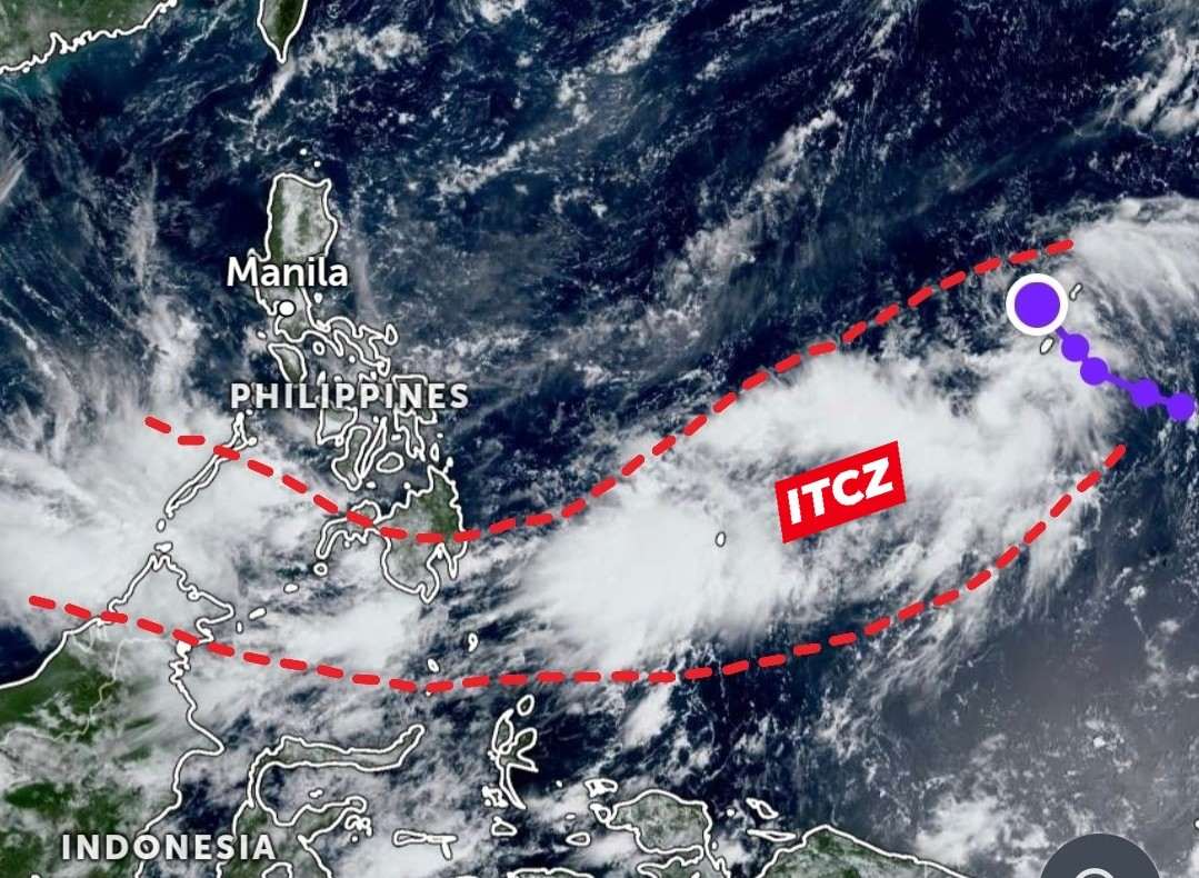10월 7일 필리핀 날씨에 영향을 미치는 열대 저기압 및 열대 수렴대(ICTZ) 사진: PAGASA